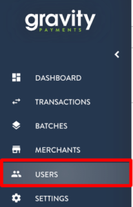 User settings · Gravity Payments Documentation