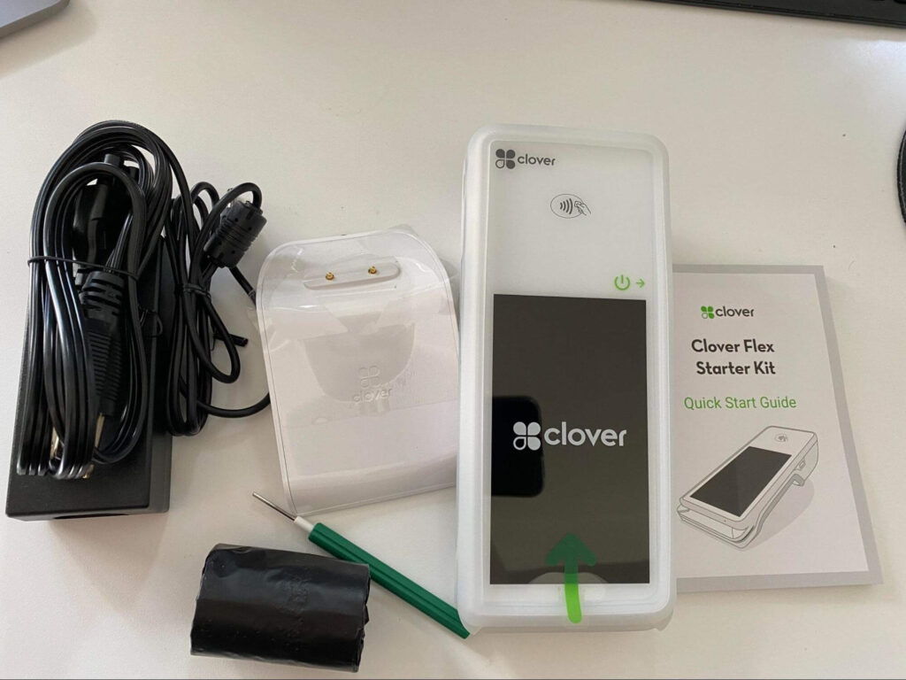 Clover Flex Terminal box contents