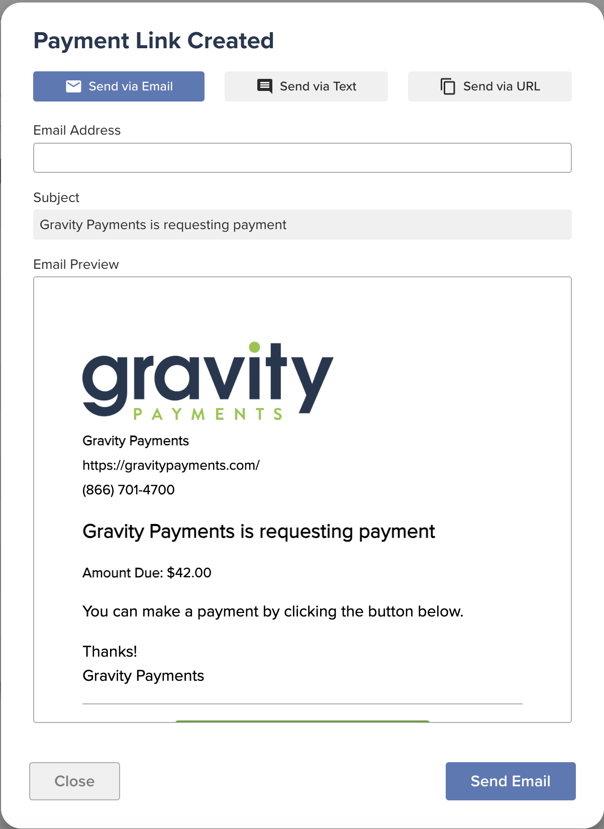 Payment Links · Gravity Payments Documentation