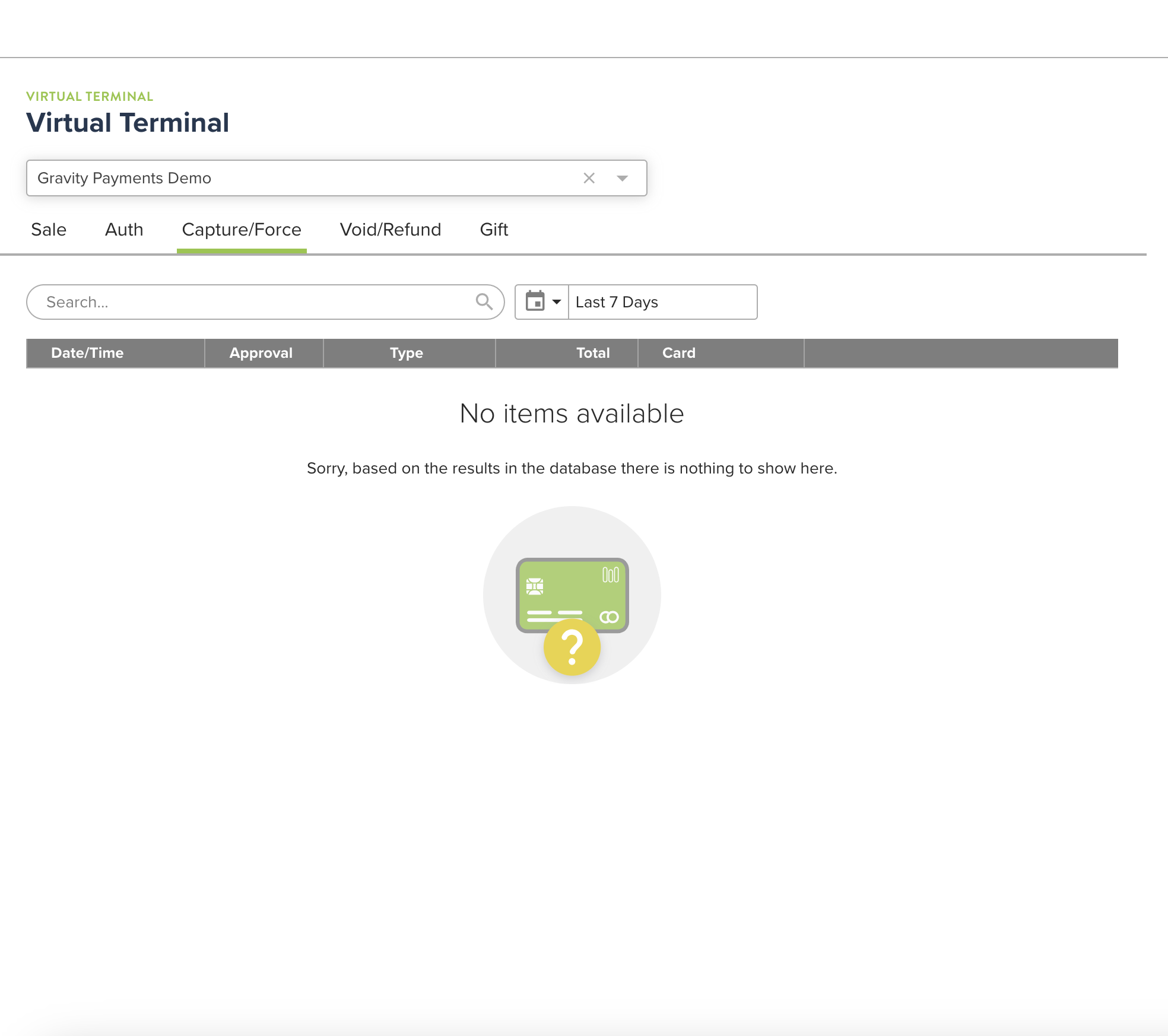 Virtual Terminal · Gravity Payments Documentation