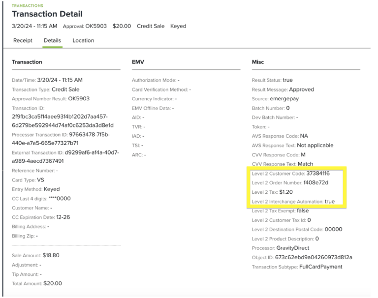 Interchange Management Service · Gravity Payments Documentation