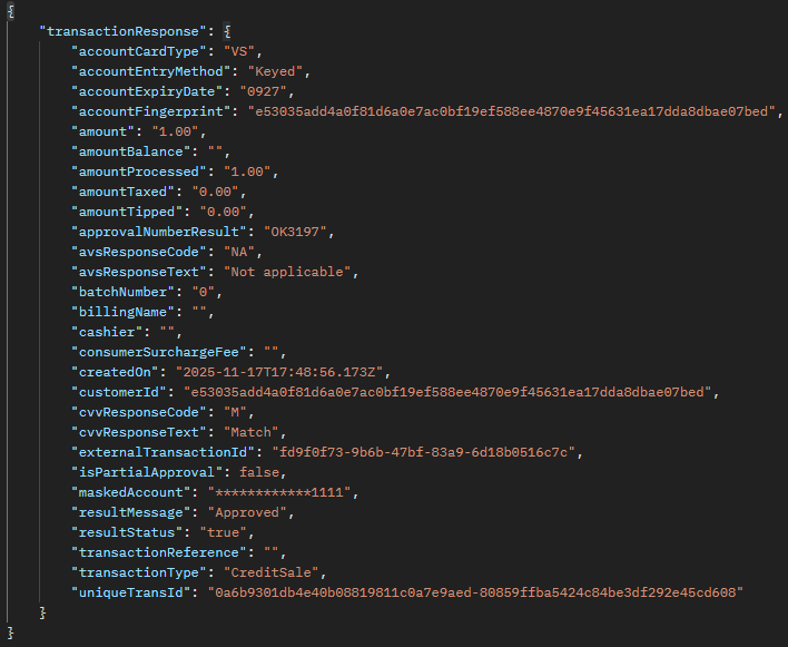 Polling - Approved response example
